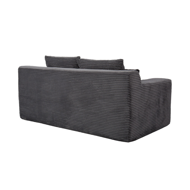 Modularis transmutabilis Sofa Bed in Grey Corduroy cum Multiplex pulvinaria Modularis transmutabilis Sofa Bed in Grey Corduroy cum Multiplex pulvinaria