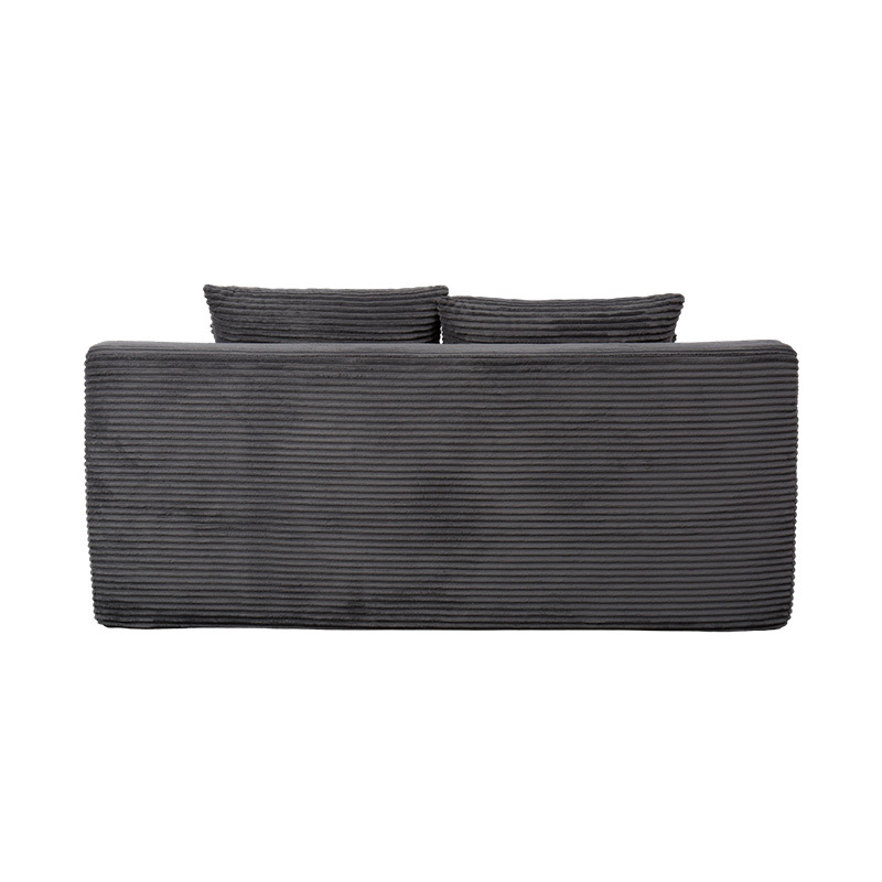 Modularis transmutabilis Sofa Bed in Grey Corduroy cum Multiplex pulvinaria Modularis transmutabilis Sofa Bed in Grey Corduroy cum Multiplex pulvinaria