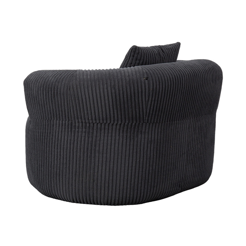 Una plena Spuma involvens stibadium in Gray Corduroy cum eu pulvinaria