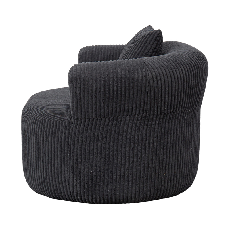 Una plena Spuma involvens stibadium in Gray Corduroy cum eu pulvinaria