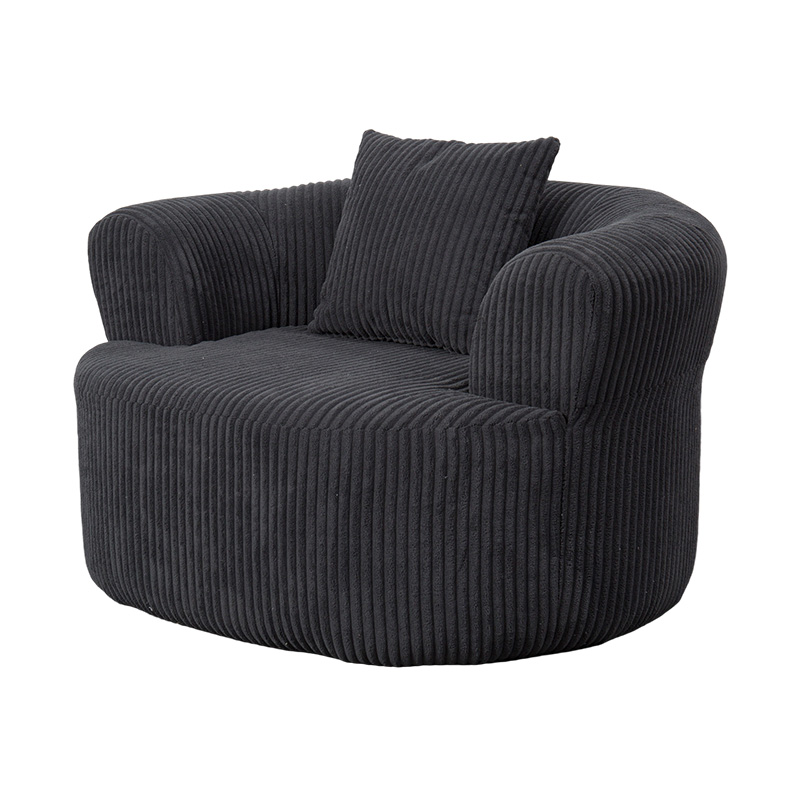 Una plena Spuma involvens stibadium in Gray Corduroy cum eu pulvinaria