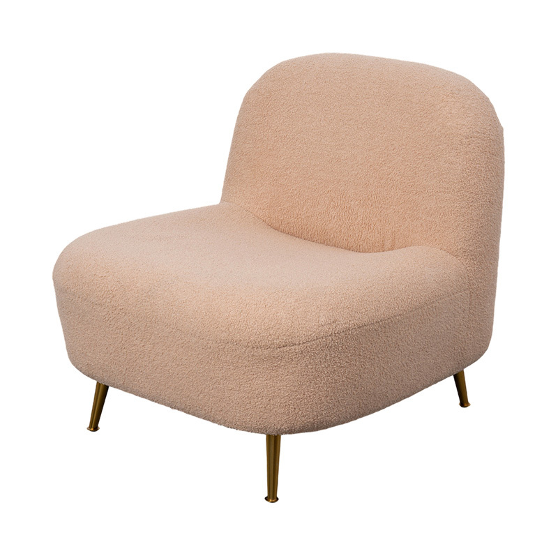 Una plena Spuma Lounge Cathedra curvis Backrest in Mollis Aureum Push, Paired apud Aurum Metal crura Una plena Spuma Lounge Cathedra curvis Backrest in Mollis Aureum Push, Paired apud Aurum Metal crura