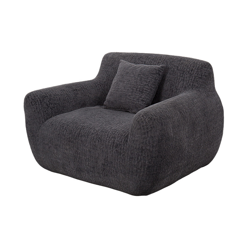 Plena Spuma Hug-Style Single Sofa cum Gravis Chenille Fabrica et Subtilis Jacquard Pattern Plena Spuma Hug-Style Single Sofa cum Gravis Chenille Fabrica et Subtilis Jacquard Pattern