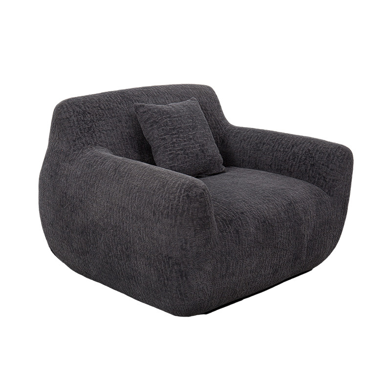 Plena Spuma Hug-Style Single Sofa cum Gravis Chenille Fabrica et Subtilis Jacquard Pattern Plena Spuma Hug-Style Single Sofa cum Gravis Chenille Fabrica et Subtilis Jacquard Pattern