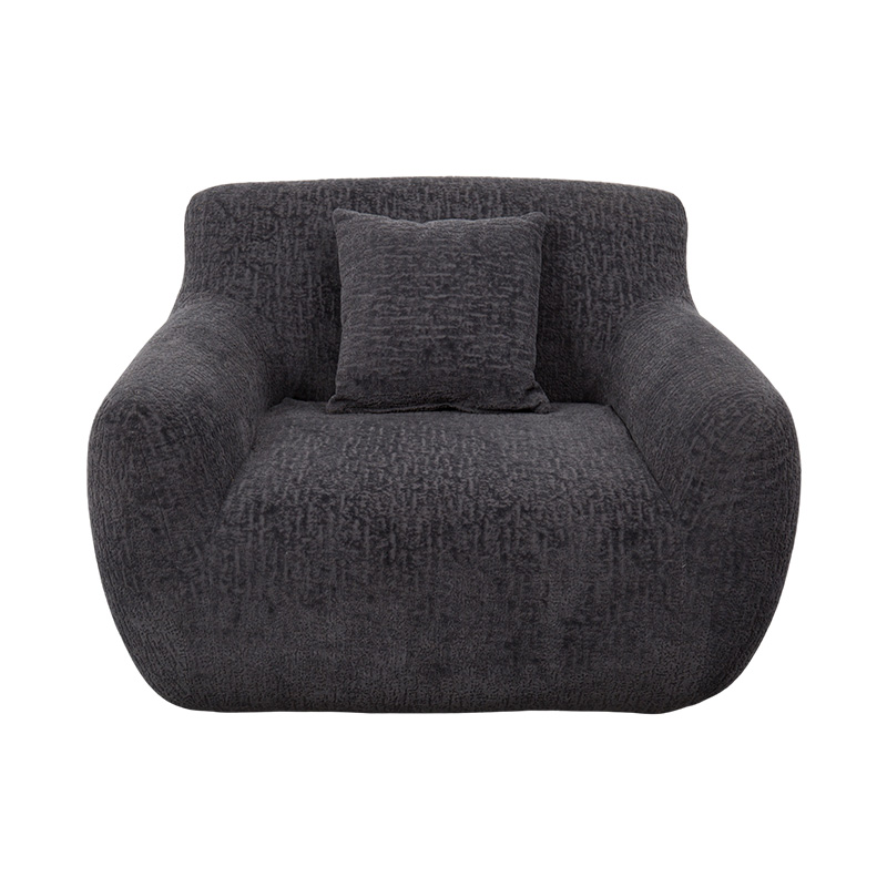 Plena Spuma Hug-Style Single Sofa cum Gravis Chenille Fabrica et Subtilis Jacquard Pattern Plena Spuma Hug-Style Single Sofa cum Gravis Chenille Fabrica et Subtilis Jacquard Pattern